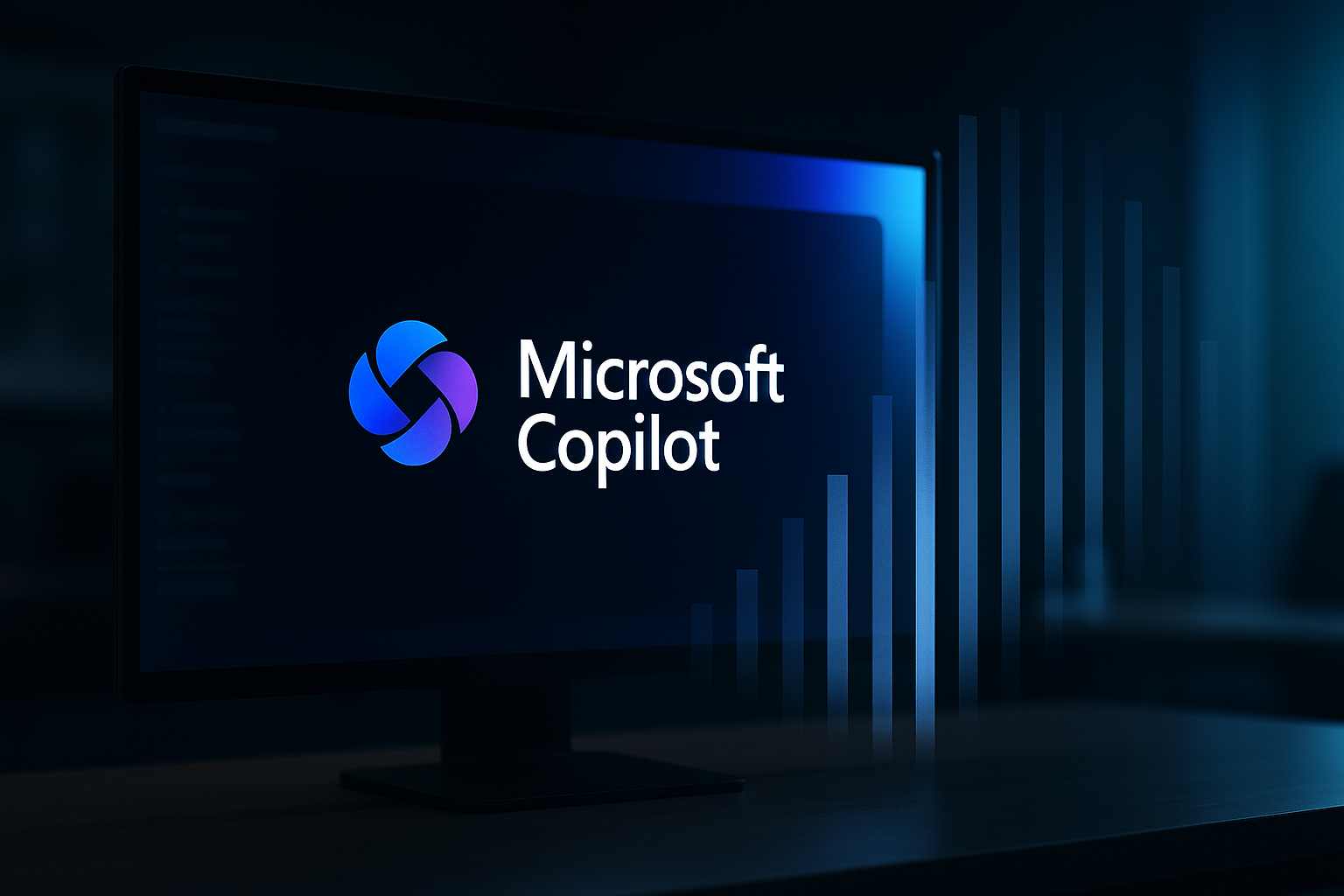 Abstract business technology image representing Microsoft 365 Copilot access being prioritized based on licensing tiers